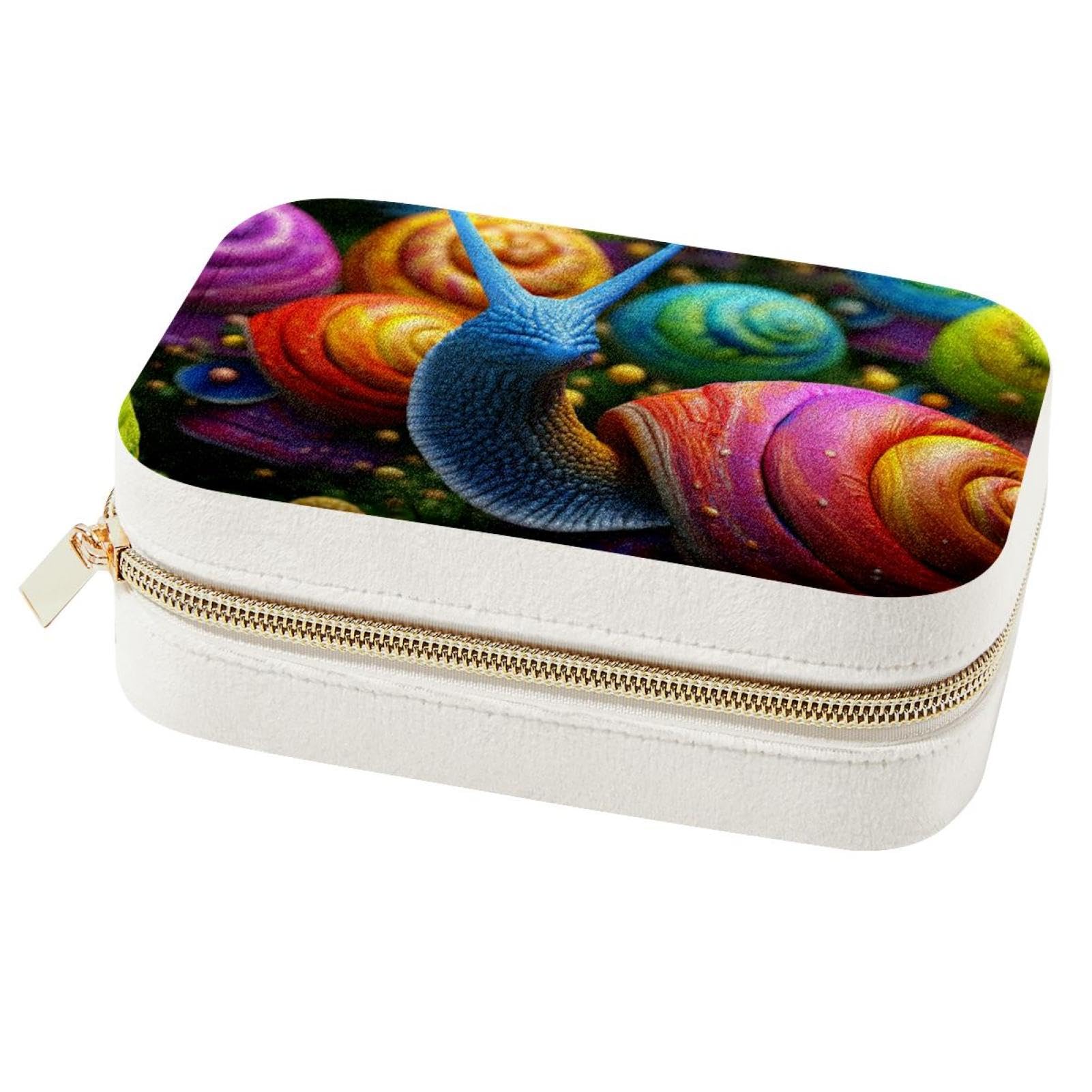 Boîte à bijoux escargot coloré pour ranger bagues et colliers