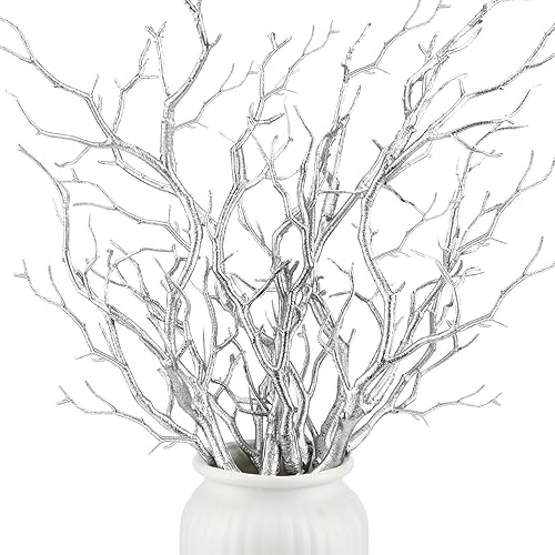 Geosar Ramas de plástico de manzanita, ramas de árbol artificiales en forma de cuerno, ramas de árbol pequeñas decorativas para decoración de mesa