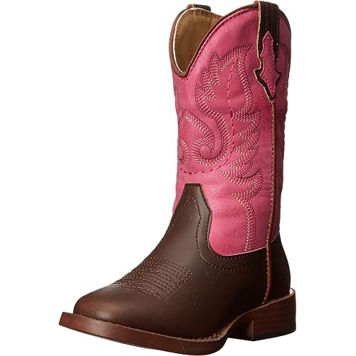 ROPER Kids Girls Texsis Square Toe Casual Boots Mid Calf