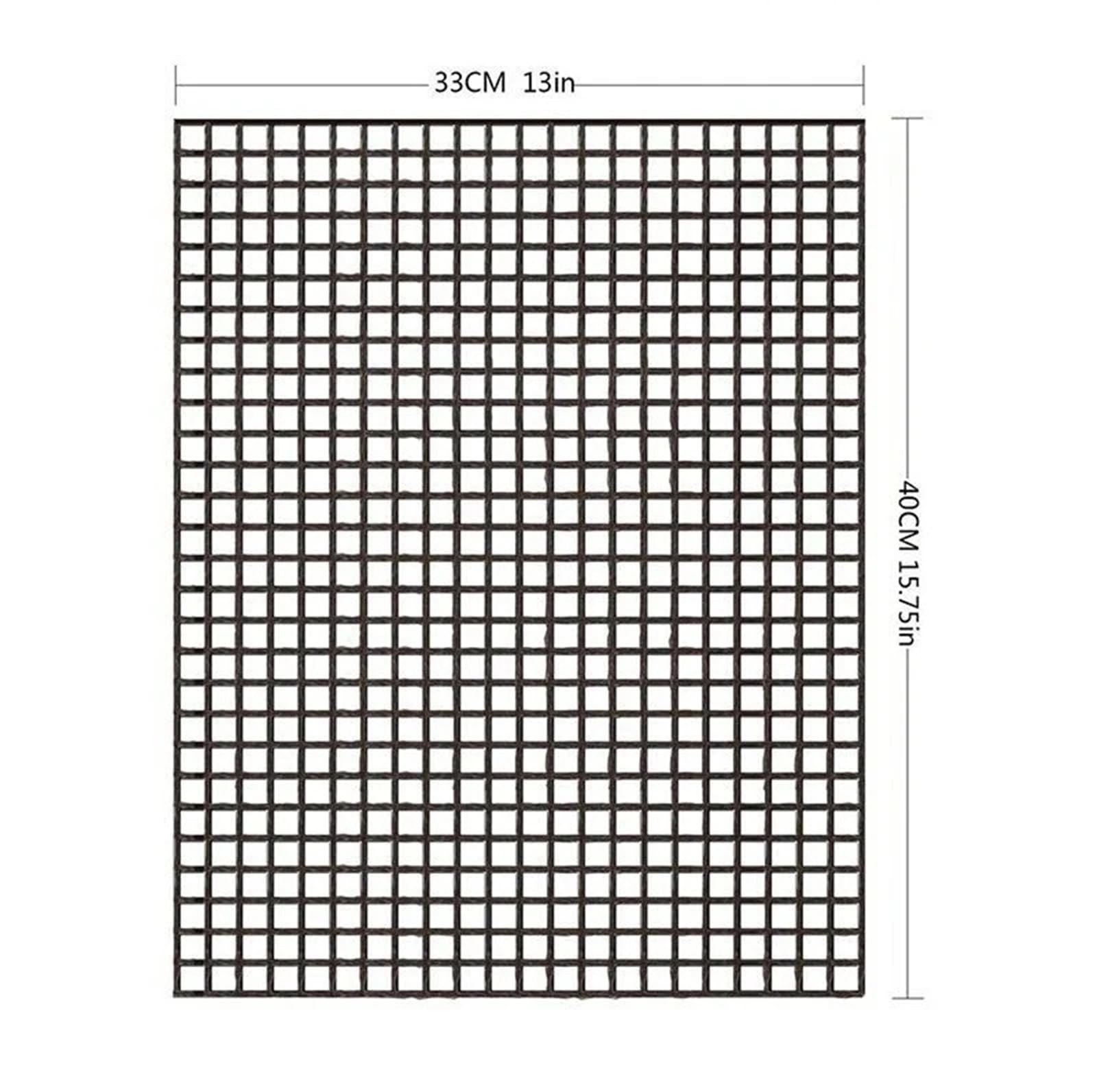 Ofenmatte Grillmatten Antihaft-Grillnetz Wiederverwendbares Grillnetz Hitzebeständige Ofenmatte for Outdoor-Aktivitäten(Black,3 pcs)
