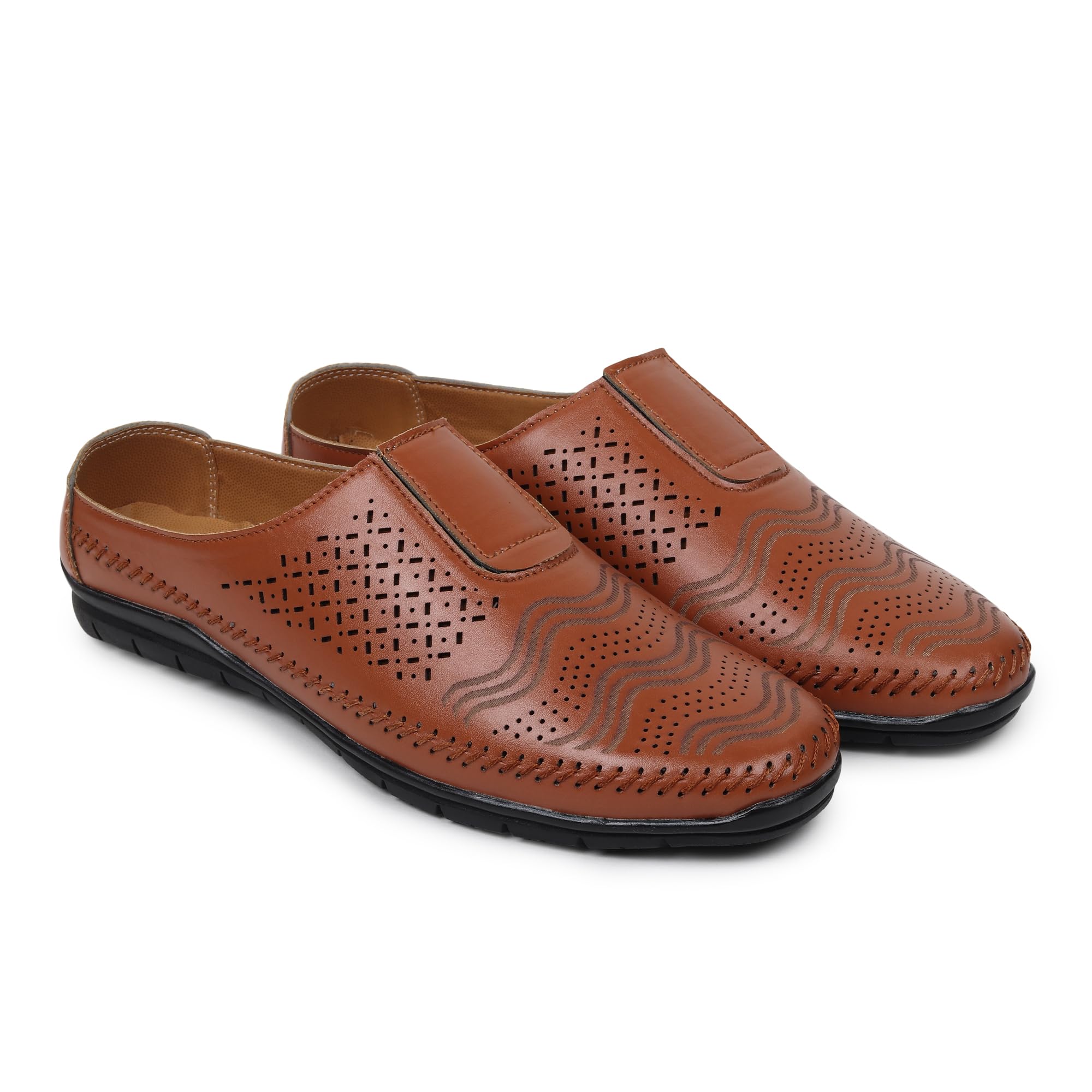 Zixer E7006 Ethnic Wear Wedding Party Half Shoes for Men Mojri Casual Formal Back Open Shoe Casuals for Men-picture-25