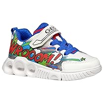 Geox J WROOM Boy D, Scarpe da Ginnastica, White, Royal, 26 EU