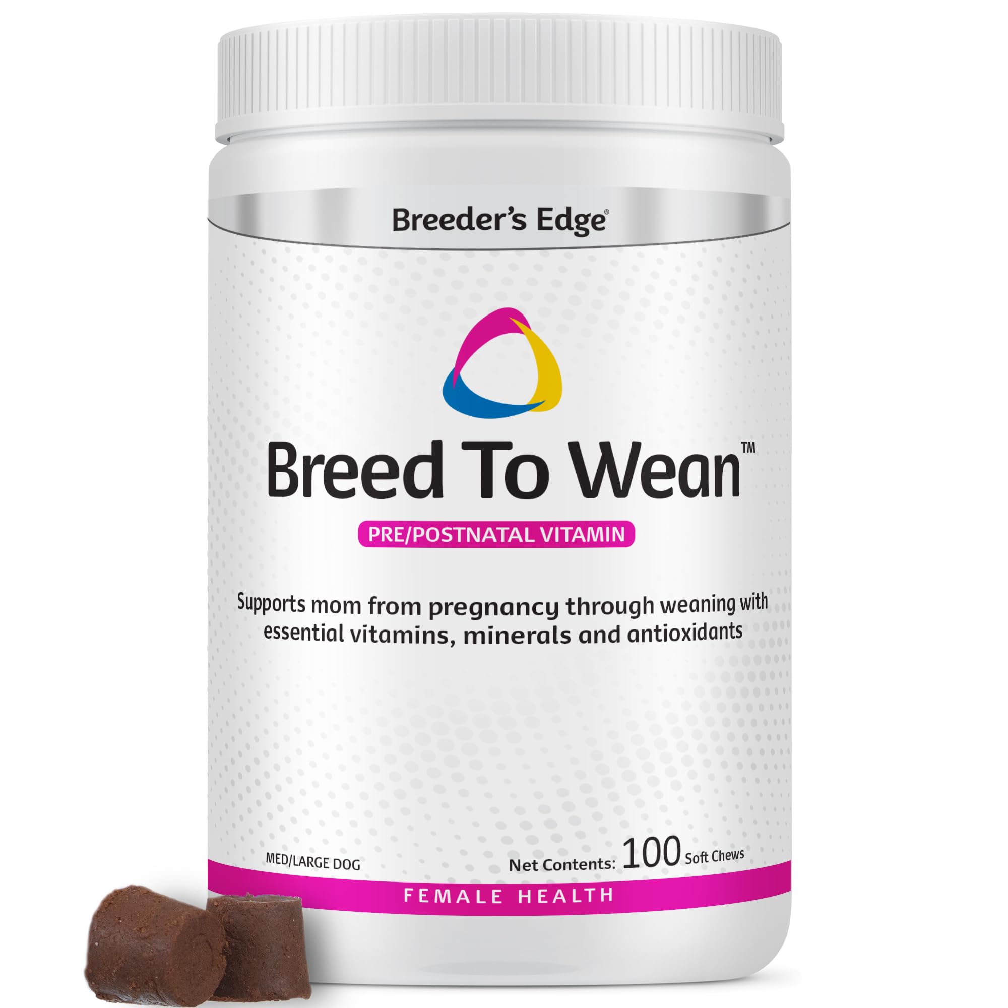 Breeder’s Edge Breed to Wean, Prenatal and Postnatal Multivitamin for Dogs & Cats, Supports Pregnant & Nursing Moms, Supplement Provides Antioxidants