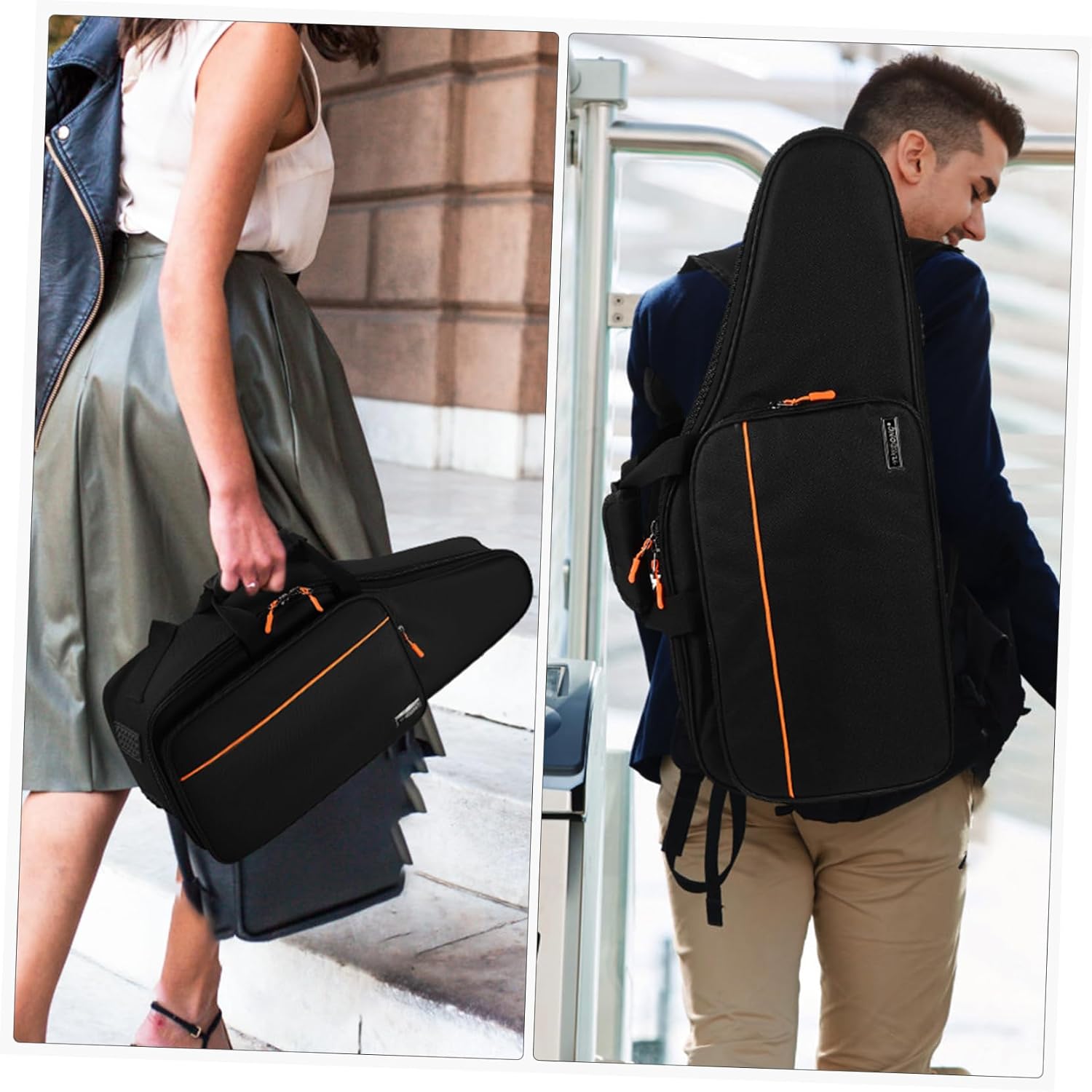 Alto Saxophone Case Backpack Durable Oxford Fabric Shockproof Design with Double Straps for School and Concerts Lightweight and Portable Sax Bag