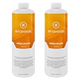 EKWB EK-CryoFuel Premix PC Coolant, 1000mL, Amber Orange, 2-Pack