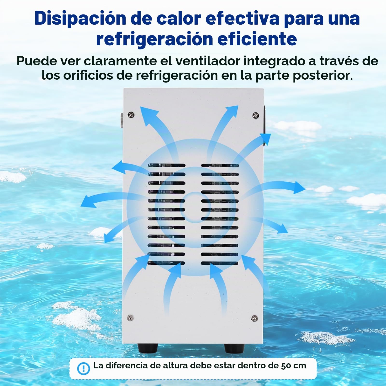 BAOSHISHAN 30L Mini enfriador de acuario 120W Pequeño enfriador de acuario para pecera