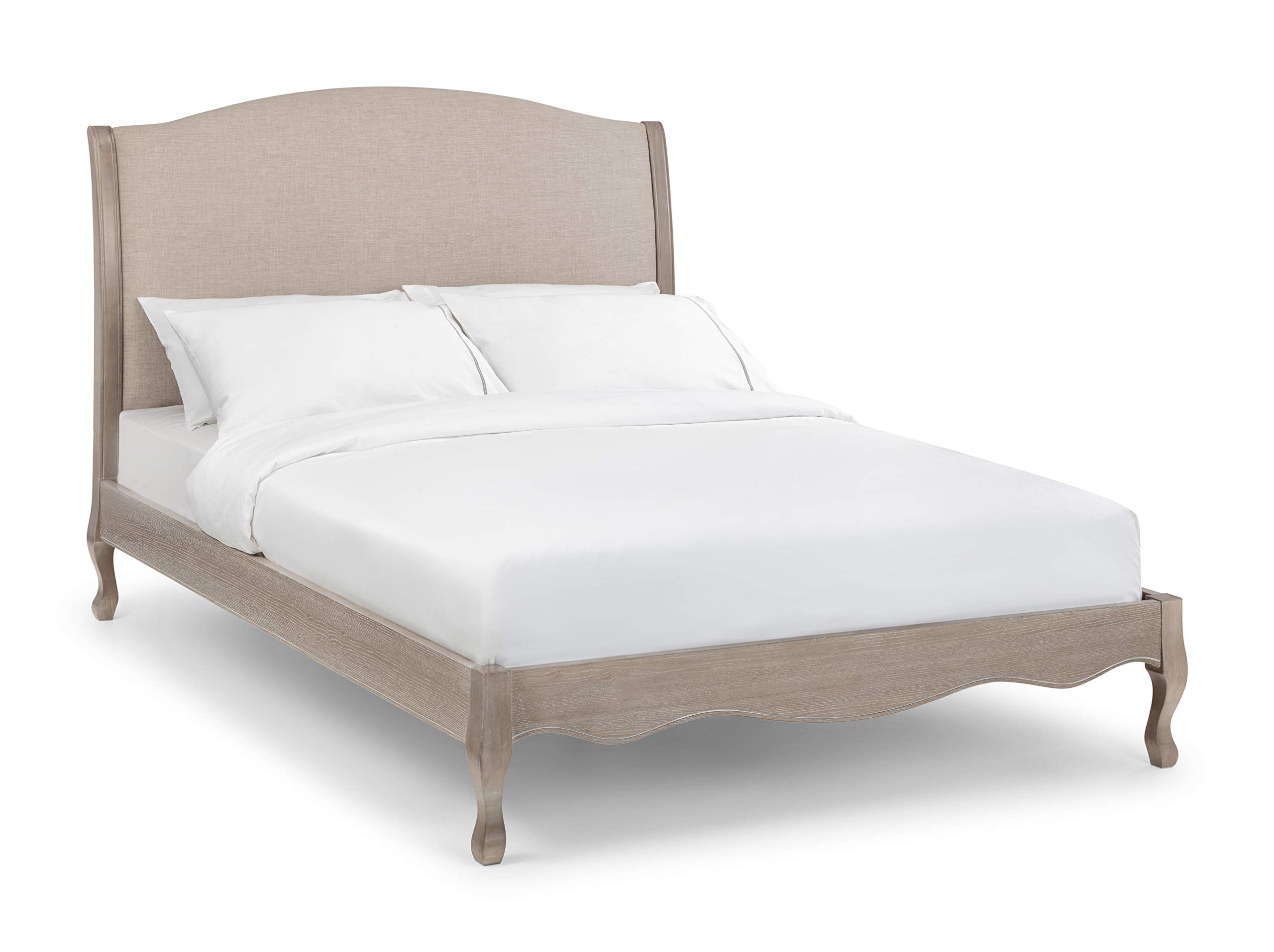 Julian Bowen Camille Bed, Limed Oak and Oatmeal, Super King