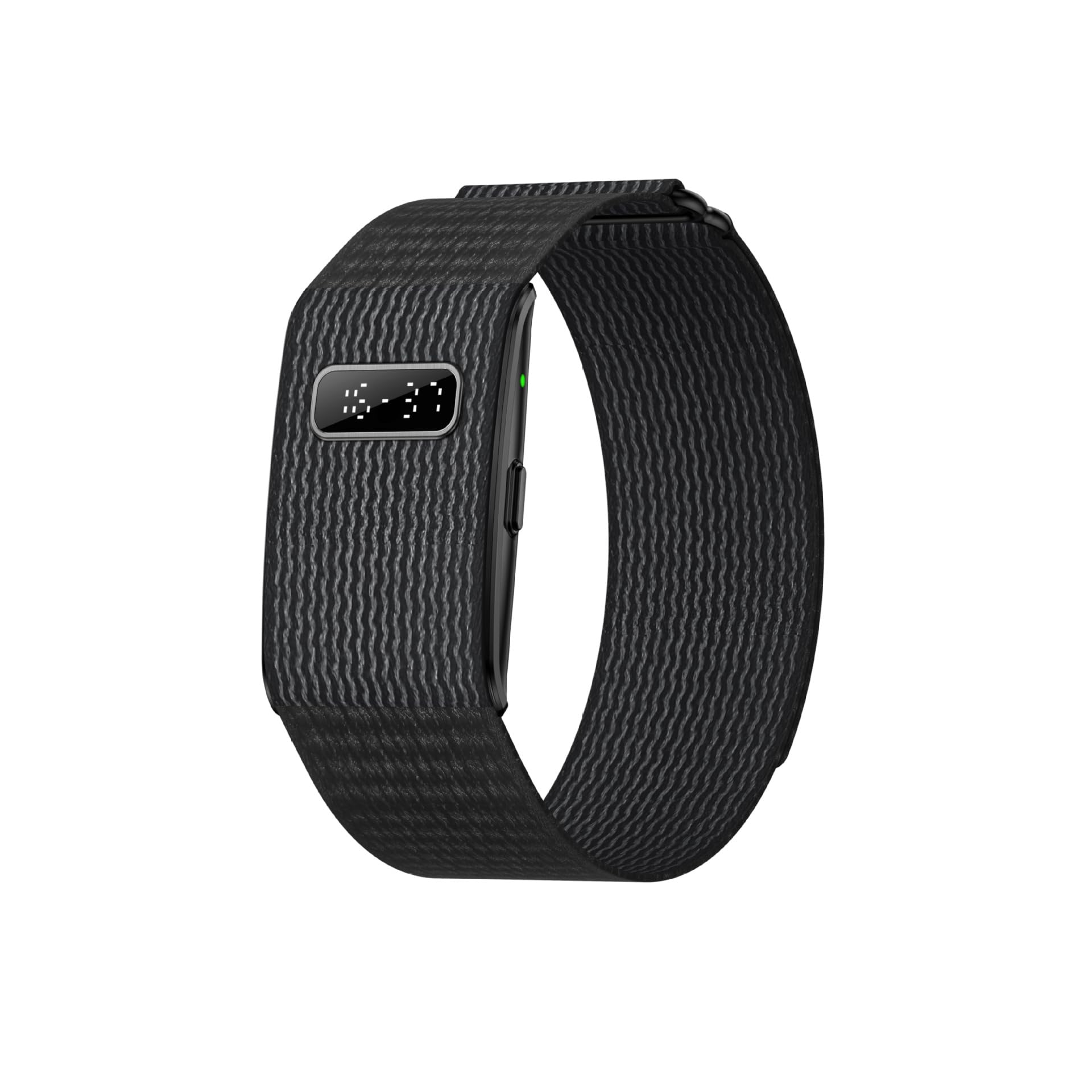 LICAEVEY Smart Bracelet, Screenless Fitness Tracker with Bluetooth 5.0, IP68 Health Activity Tracker, 100 Day Standby, Sleep Monitoring, Nylon Strap for Sports and (Black)