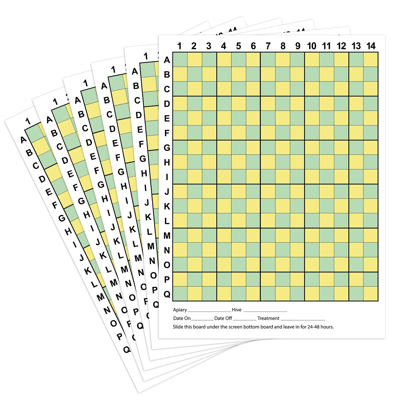 6 Pack Varroa Mite Counting Board 10 Frames Mite Drop or Closing Screened Bottom Board Bee Hive Bottom Beekeeping Supplies for Varroa Monitoring