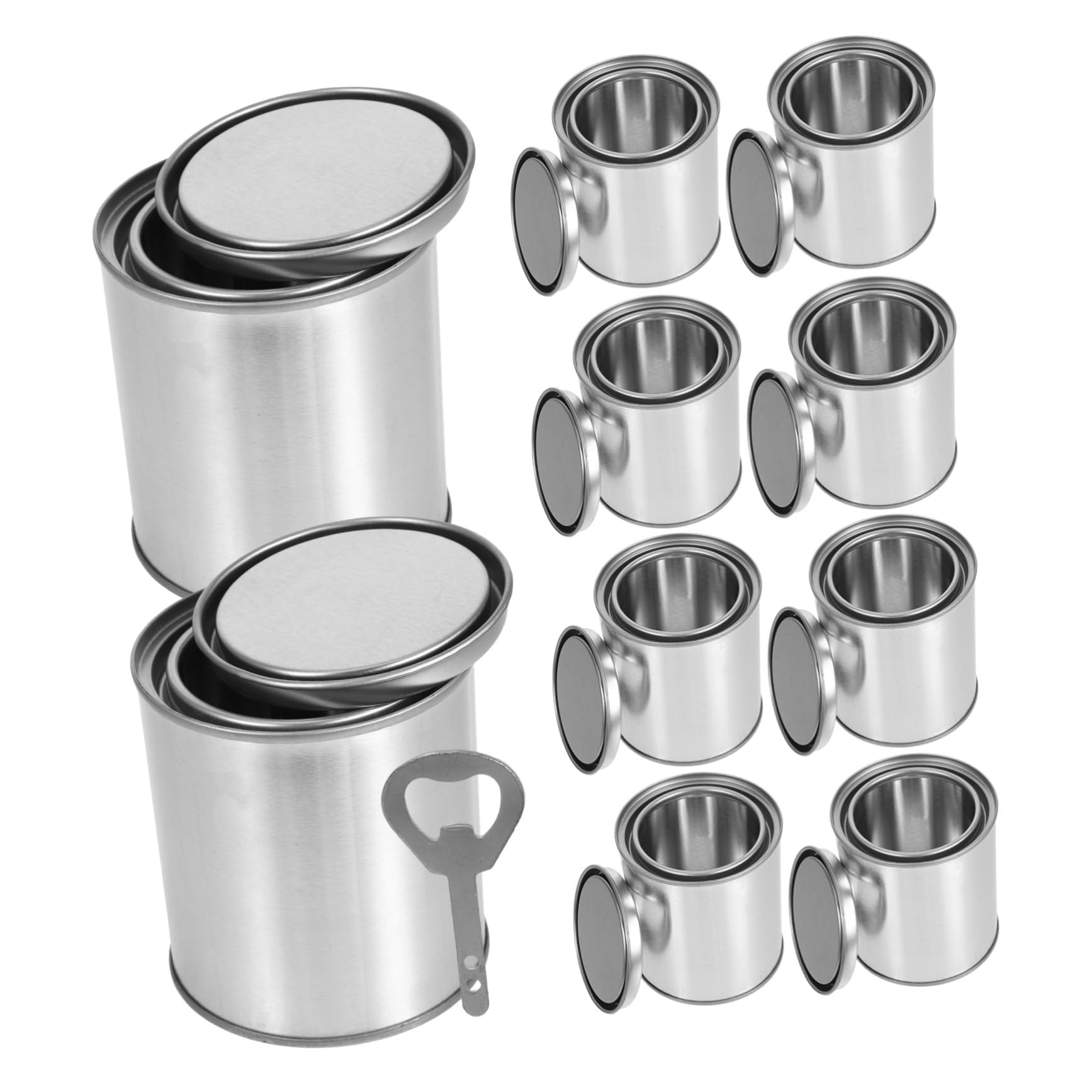 VILLCASE Latas Pintura Metalicas Vacias Tapa Cerrada para Garage Herramientas Incluidas