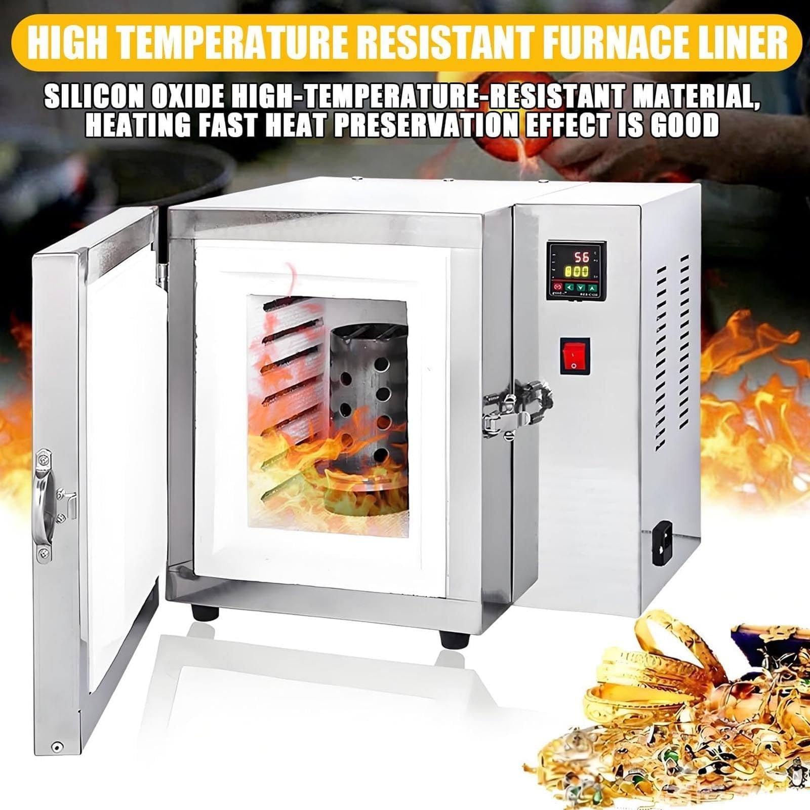 Forno Professionale per la Cottura della Cera da 1500 W, Forno Elettrico ad Alta Temperatura, Forno Elettrico Digitale con Controllo della Temperatura, Forno ceramico a 7 Ripiani 110V
