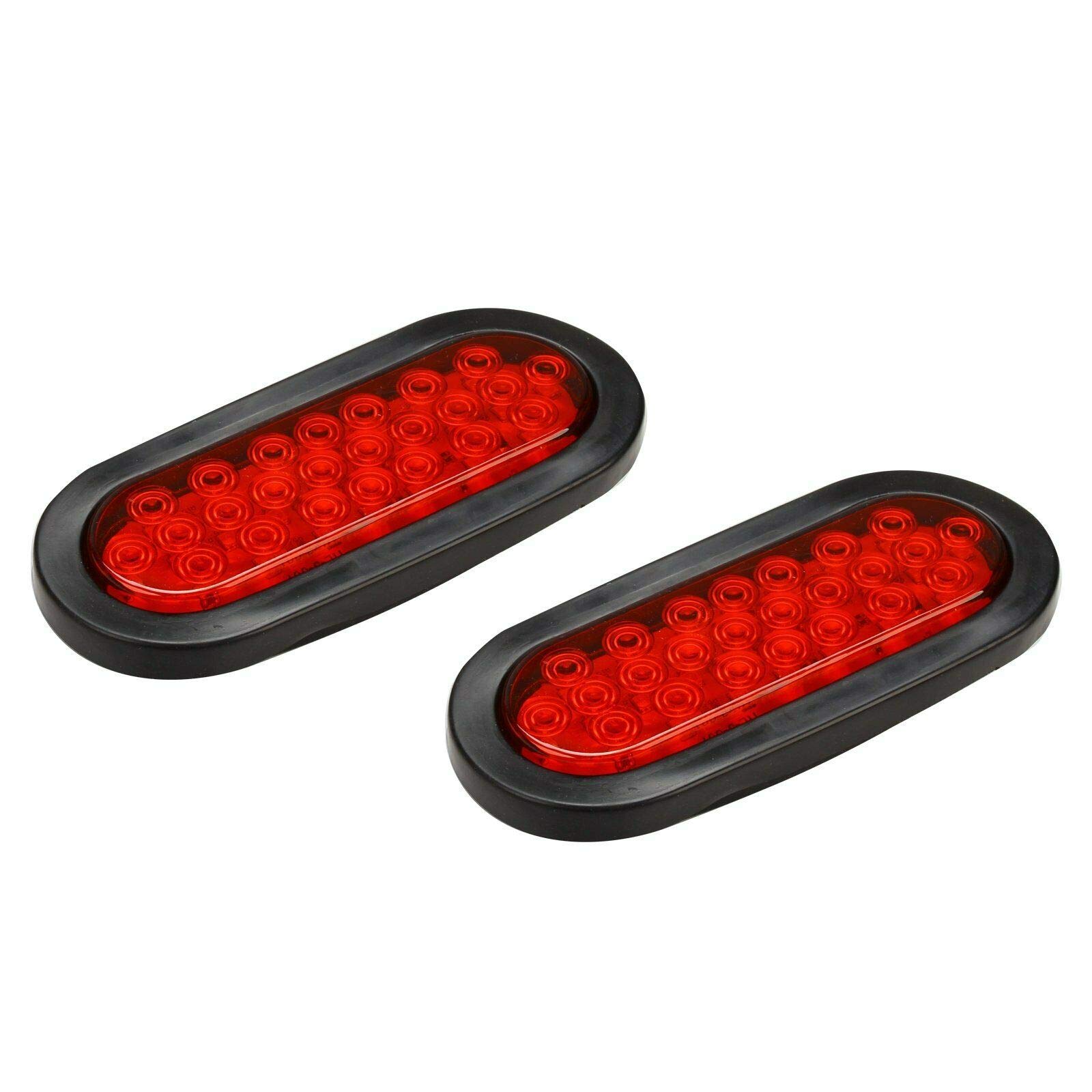 KEYECU Luc Traseras Ovaladas Para Remolque, Luc De Freno De Giro De 24 LED Para Remolque, RV