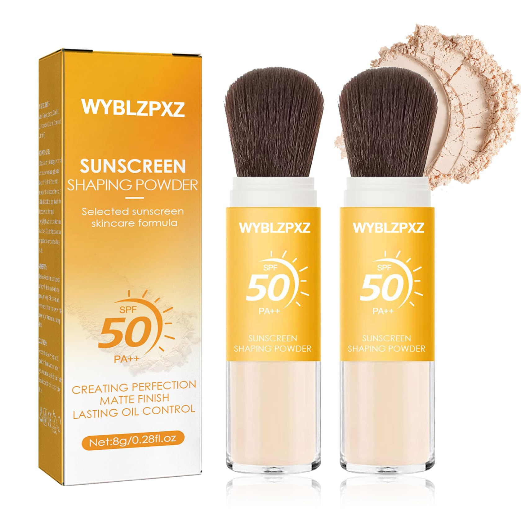 Amazon.com : WYBLZPXZ 2 Pcs Mineral Sunscreen Setting Powder SPF50