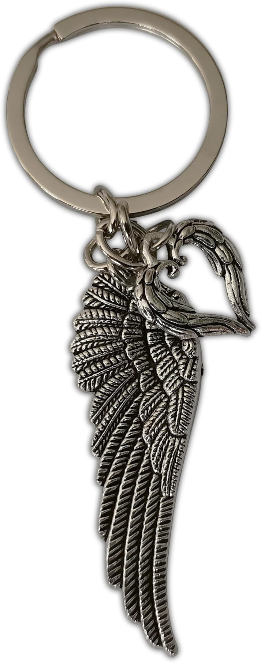 Guardian Angel Keyring Charm Heart - Lovely Keychain Accessory
