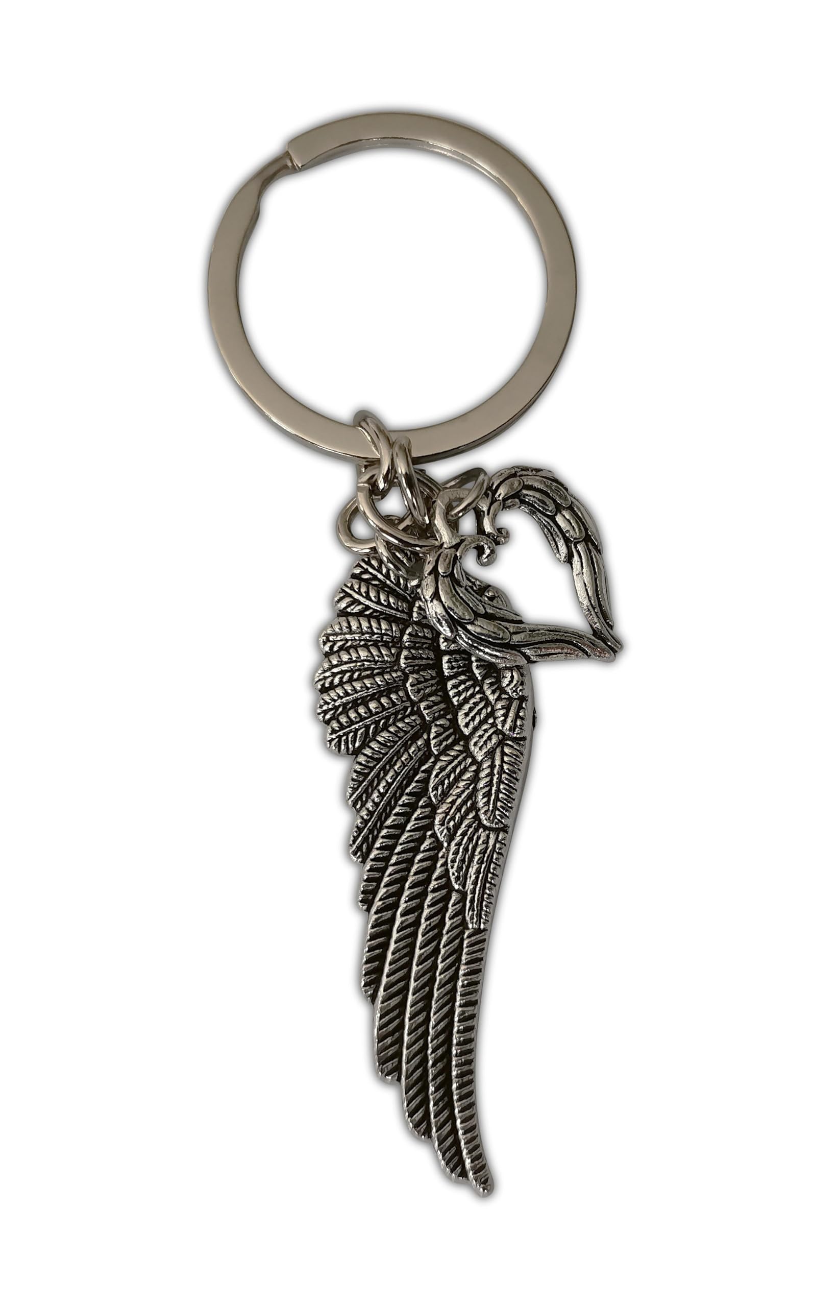 Eillwin Guardian Angel Keyring Charm Heart - Lovely Keychain Accessory
