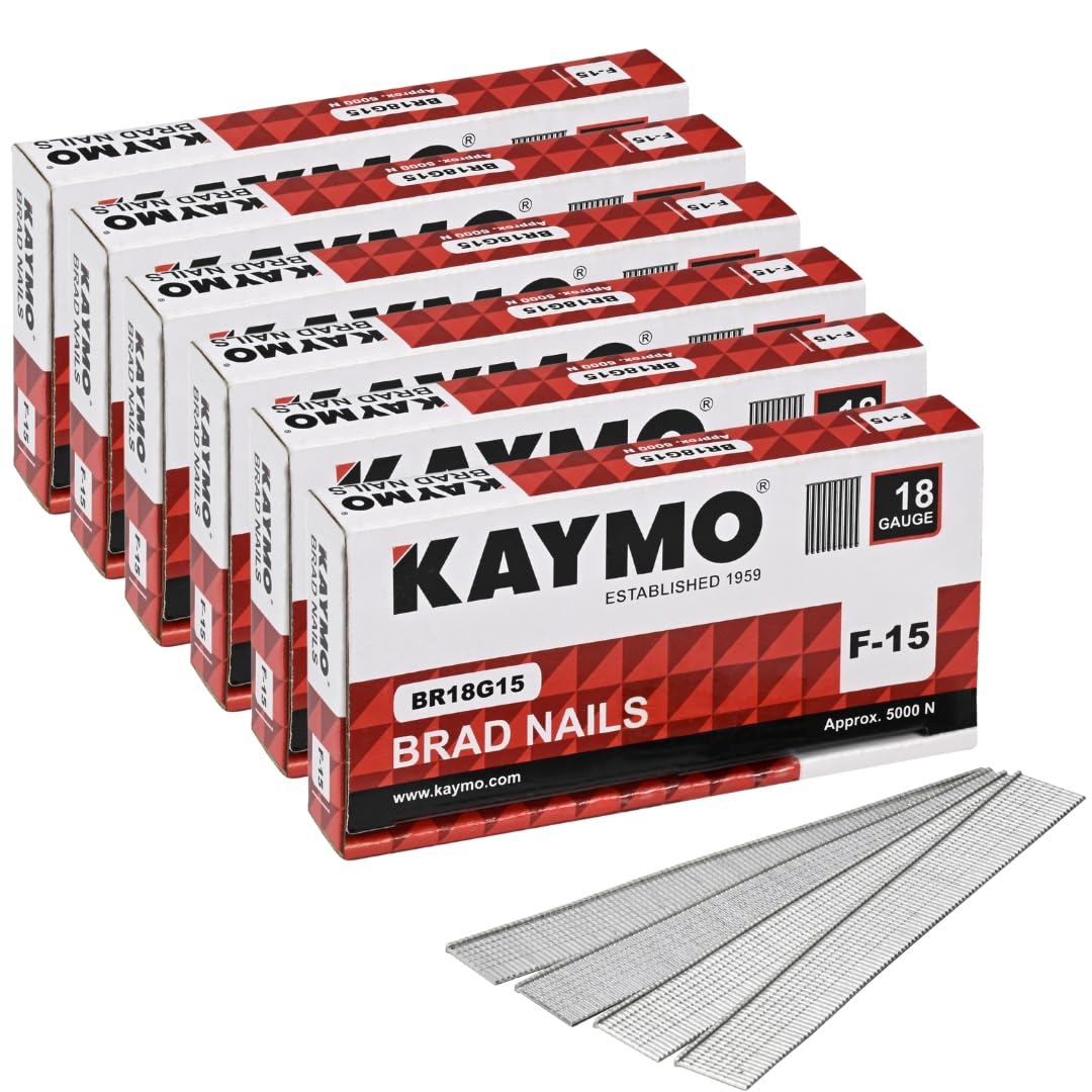 Kaymo 18G Brad Nails - 5000 Pack -26 Kaymo 18G Brad Nails - 5000 Pack -26
