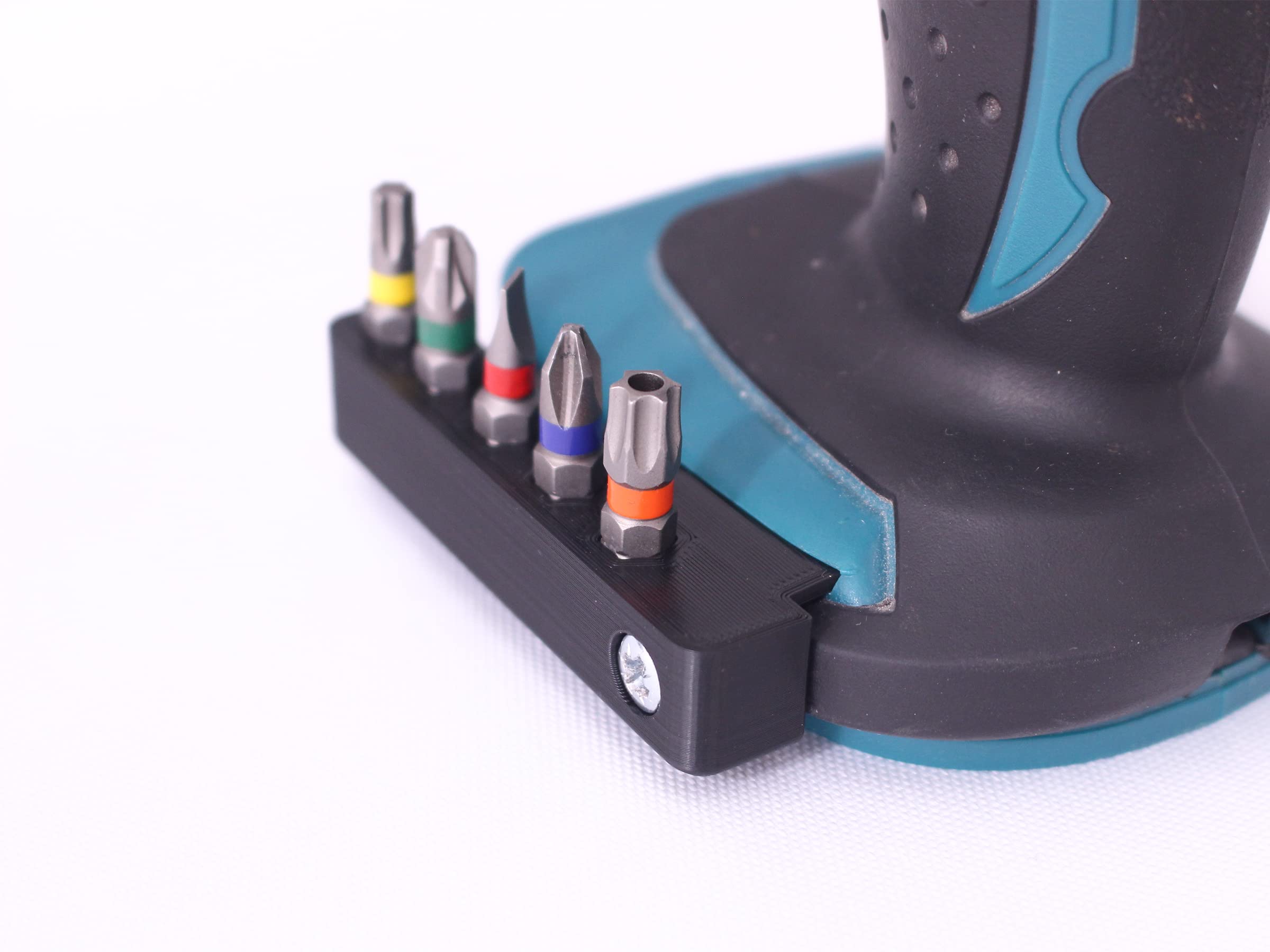 Decoralin Magnetic Bit Holder Compatible with Makita 18V Impact Driver and Drill - Holds up to 5 Bits (Left Side) - Image 2