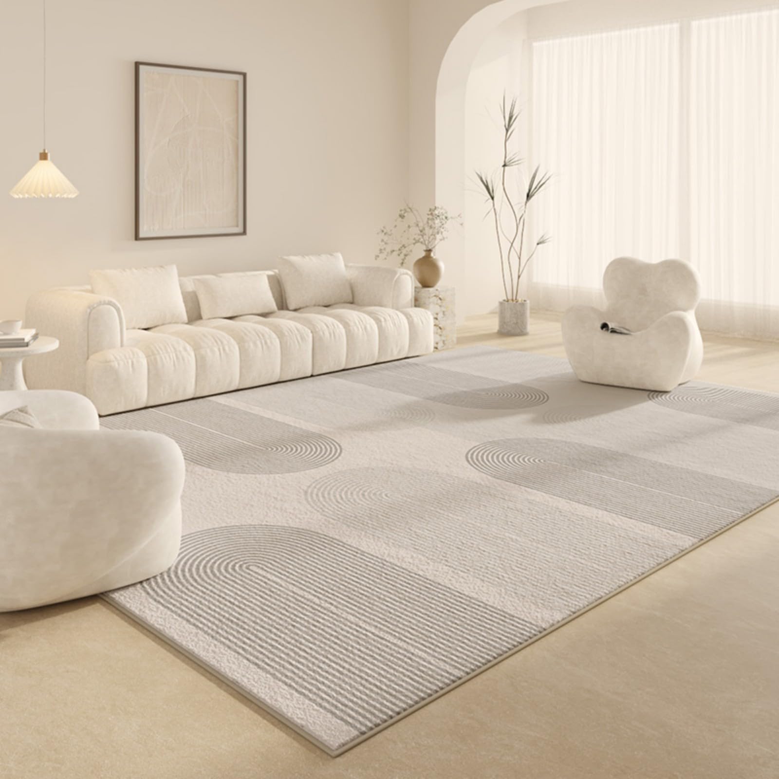 Tapis de salon lavable et moelleux pour créer une décoration de chambre cocooning