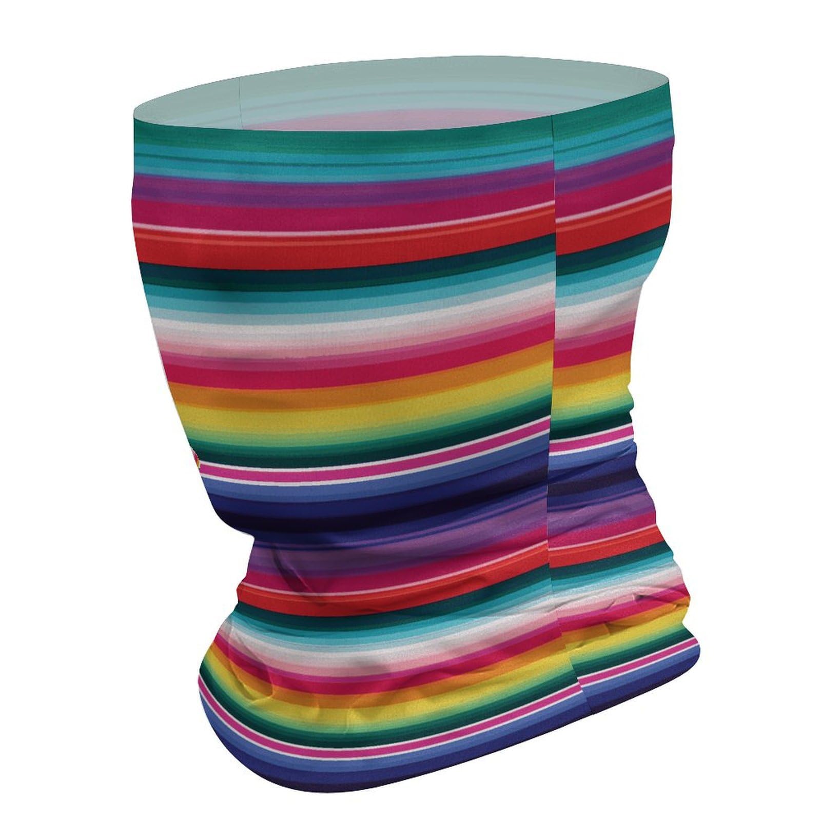 QMNRTK Colorful Mexican Stripes Balaclava UV Protection Face Mask Breathable Neck Gaiter Ski Mask for Men Women Headwear Bandana Elastic Face Scarf