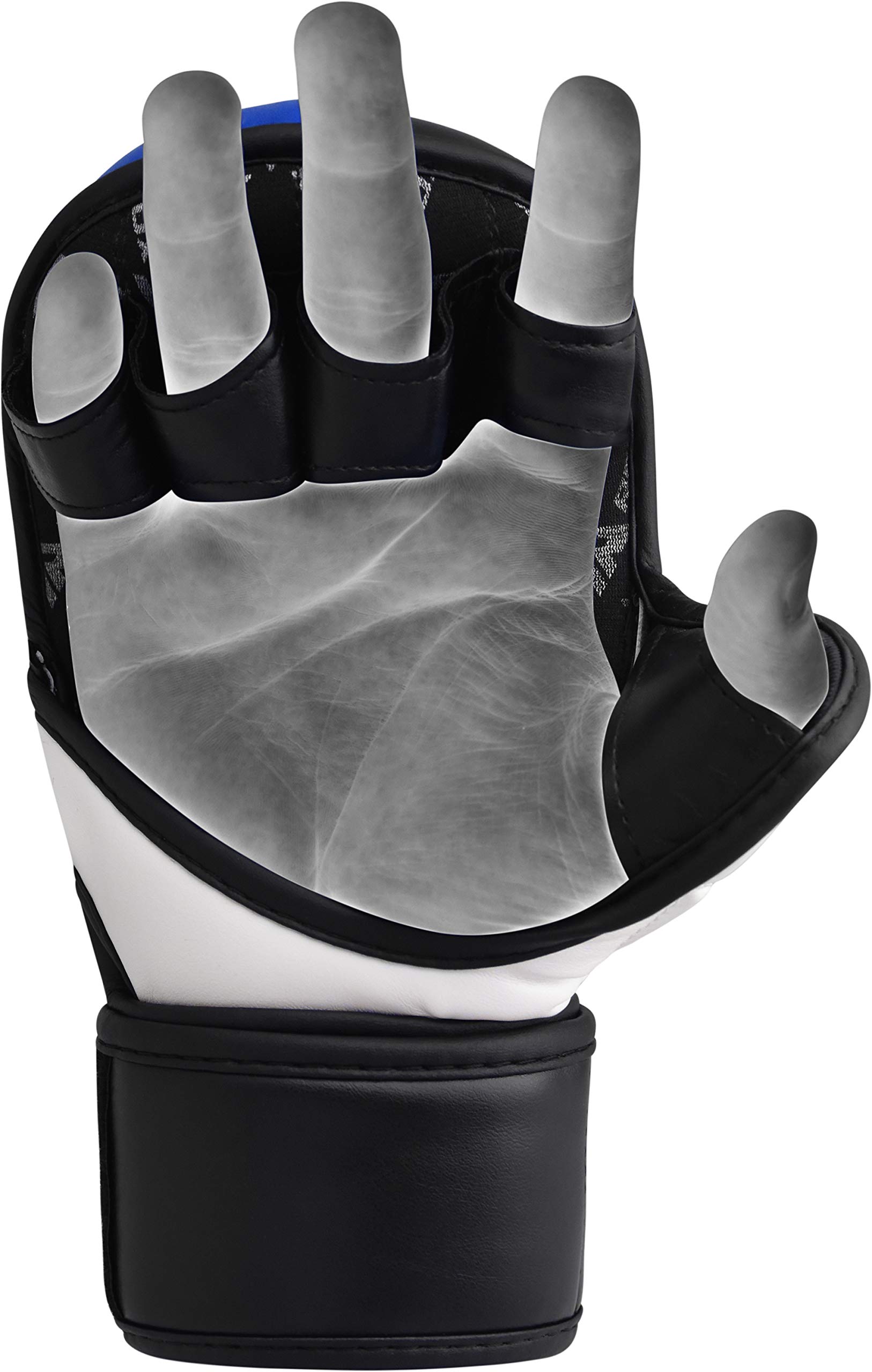 RDX Gants MMA pour Art Martiaux D’entraînement, Maya Hide Cuir Kickboxing Gant, Parfaite pour Grappling, Muay Thai, Sparring, Formation, Sac de Frappe et Combat Libre Training Gloves