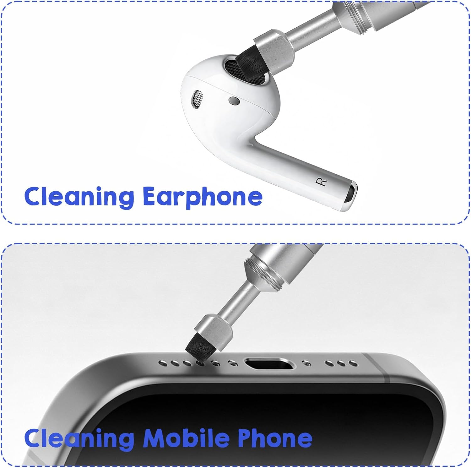 Ymapinc 2 in 1 Dual Head SIM Card Removal Tool, SIM Ejector Pin with Keychain Hook, Easy to Carry for Earphone Mobile Phone Reset Devices (2-Pack)