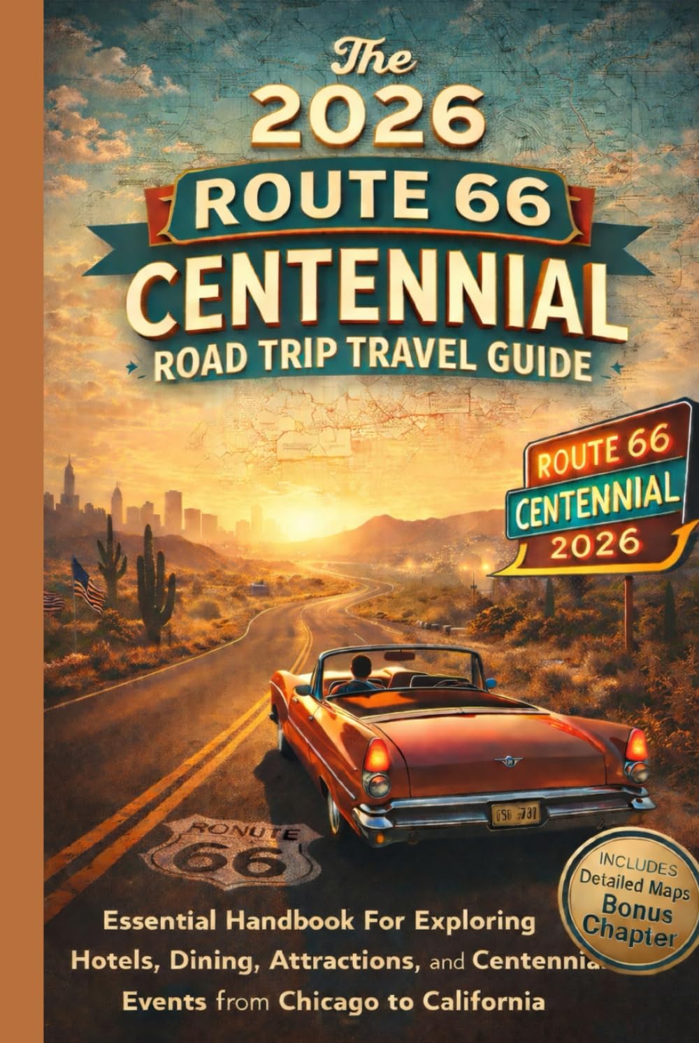 The 2026 Route 66 Centennial Road Trip Travel Guide: Essential Handbook For Exploring Hotels, Dining, Attractions, and Centennial Events from Chicago to California