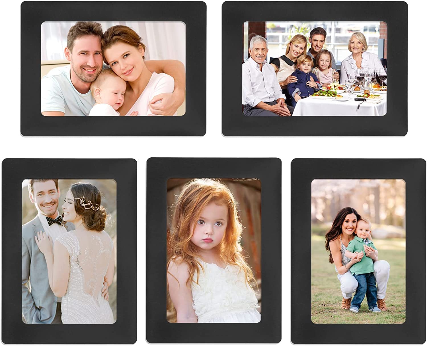 Sponsored Ad – Azonee Picture Frame 4x6, 5 Pack Magnetic Photo Frames for Refrigerator, Magnetic Picture Frames suitable for Fridge, Dishwasher, Locker and Office Cabinet, Horizontally or Vertically