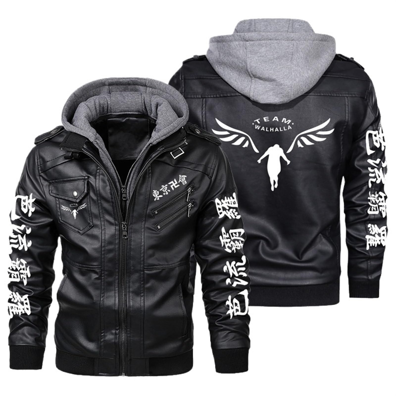 Zolito Tokyo Reven-gers Motorbike Jacket, Touring Motorbike Jacket, Moto Biker PU Jacket for, Men 4-Season(Black,M)