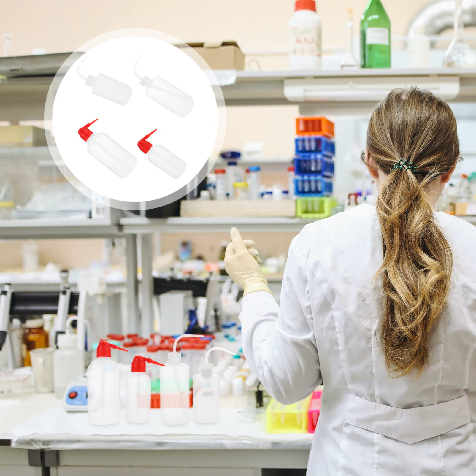 Ciieeo 4Pcs Elbow Wash Bottles Portable Plastic Squeeze Bottles with Narrow Tip for Easy Watering Lightweight Design for Daily Use Leak and for Home