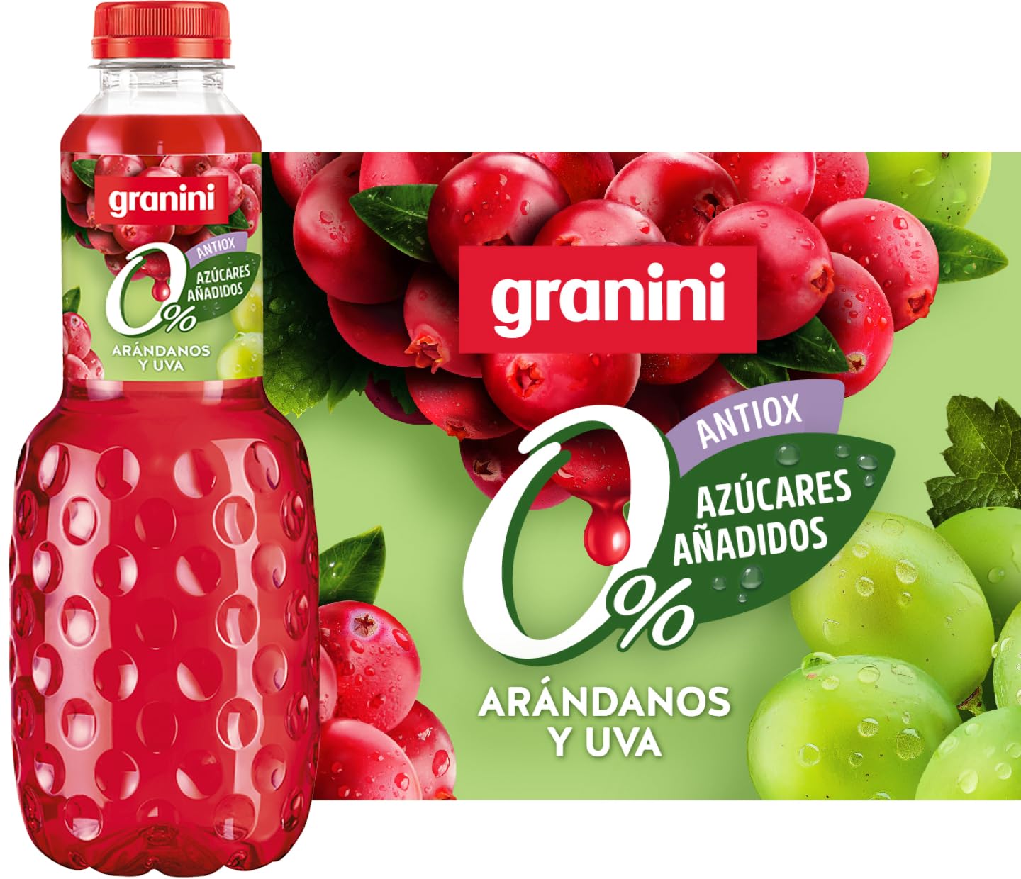 Granini Bebida de frutas Arándanos y Uva Pack 6 x 1L Clásicos Mix