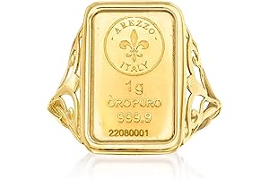 Fleur-De-Lis 1-Gram 24kt Gold Ring With 14kt Band