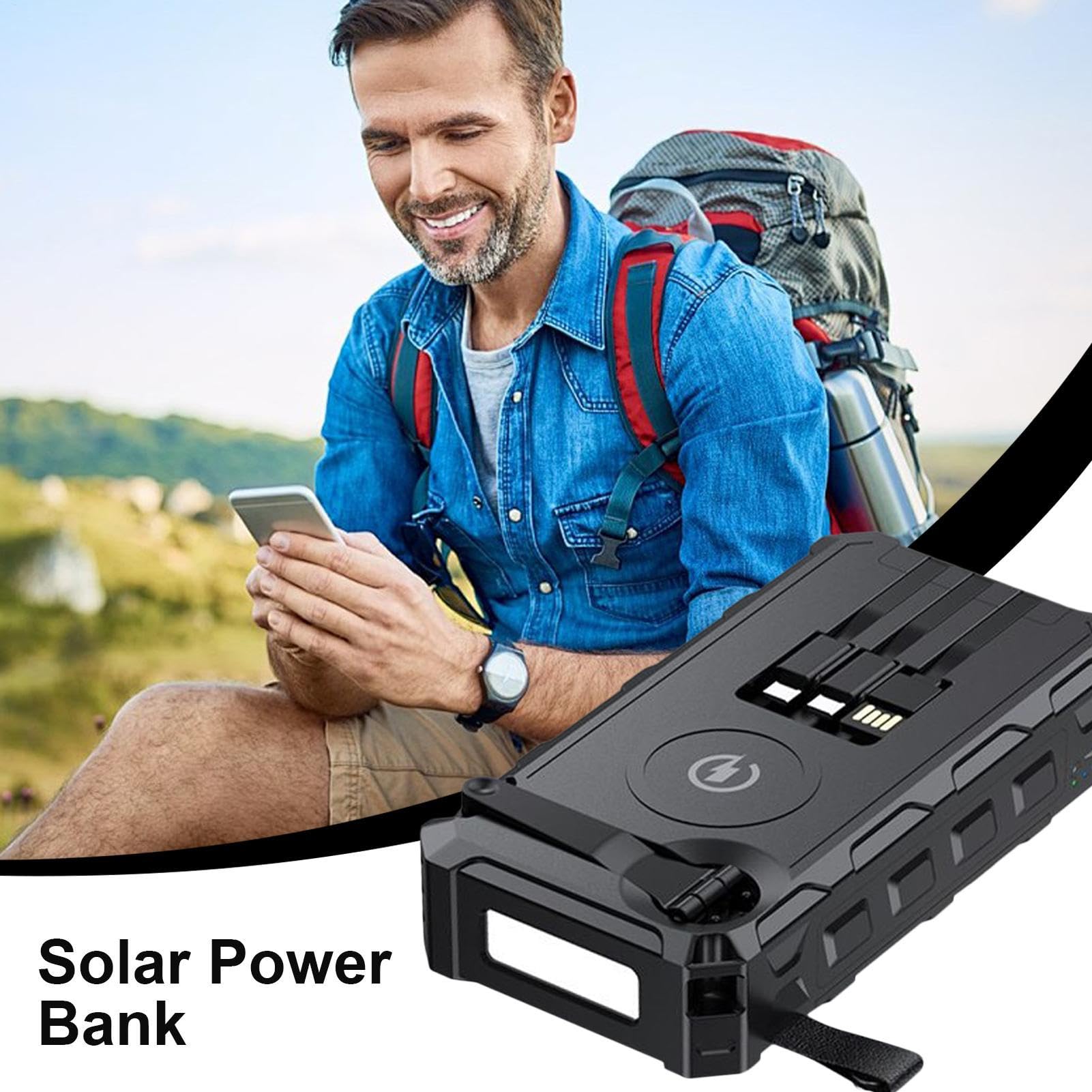 Cargador Solar Power Bank Batería Externa Solar Portátil Impermeable