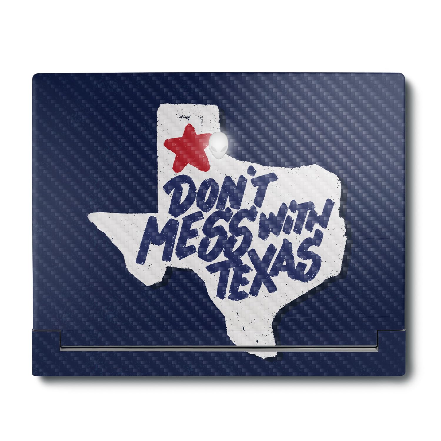 MightySkins Carbon Fiber Skin Compatible with Alienware X16 R1 (2023) Full Wrap Kit - Dont Mess with Texas | Protective, Durable Textured Carbon Fiber Finish | Easy to Apply | Made in The USA