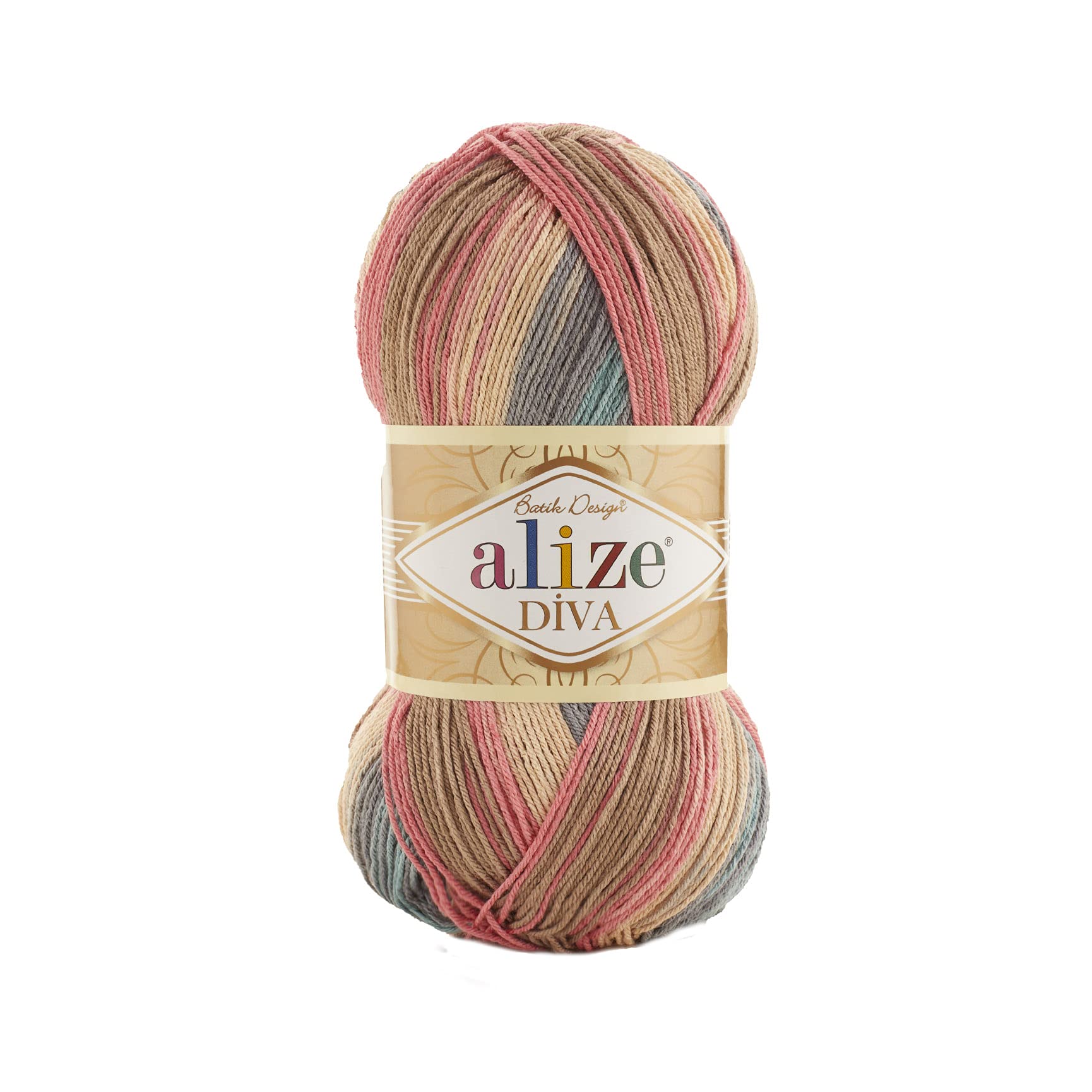 Alize Diva Batik Design Hand Knitting Yarn 1PC (Color no. 7399)