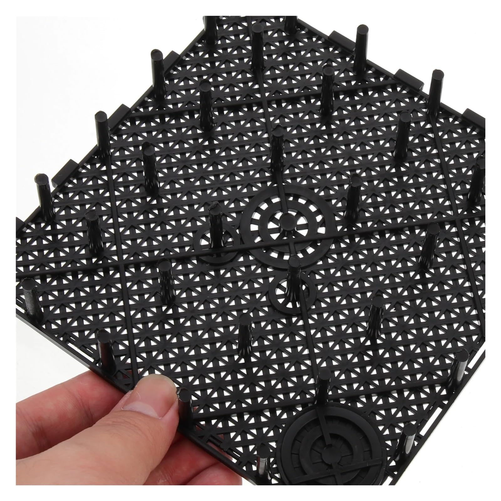 Aquarium Grille Plaque filtrante de Fond d'aquarium en PVC Noir, 10 pièces, Plateau Grille d'épissure, système d'isolation, Filtre