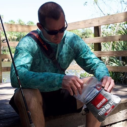 Miniatura 8 de Pac-Kit - Kit de primeros auxilios impermeable Explorer 2 para senderismo, camping y actividades al aire libre, 76 piezas