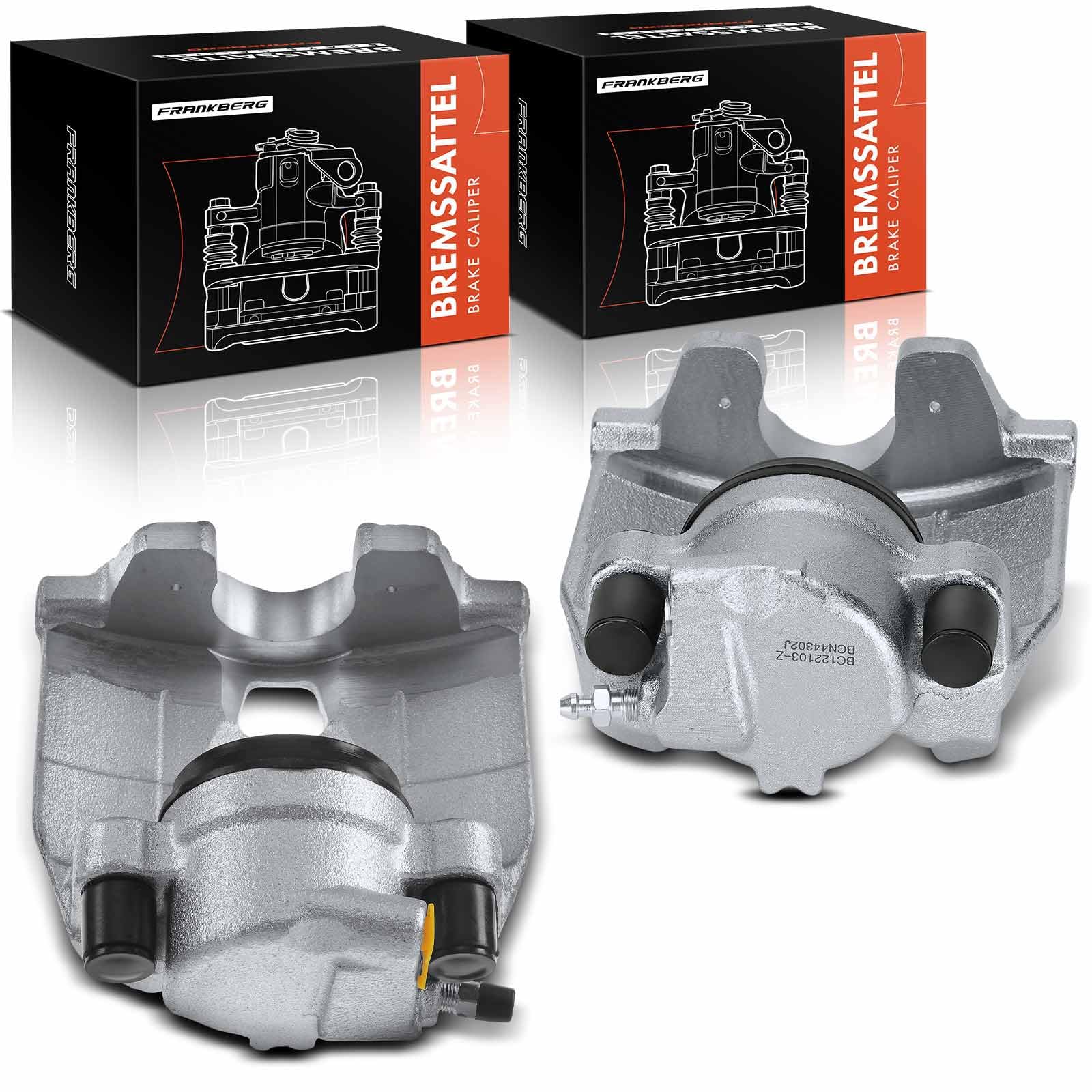 Frankberg 2 Pinze freno asse anteriore sinistra destra 8K0615124C | 57 mm, metallo; Compatibile con: A4 Avant 8K5, A4 Allroad 8 km, A5 Sportback 8TA, A5 8T3, A4 8K2, A5 Cabriolet 8F7
