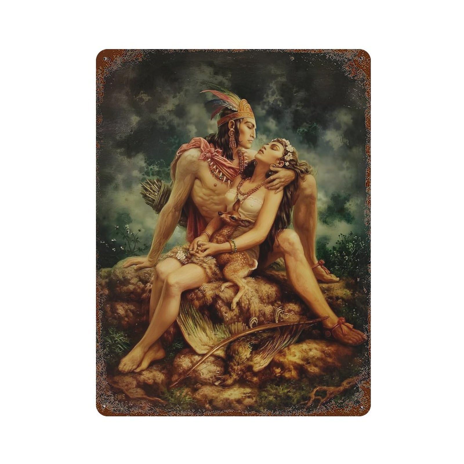 xiaoxiaoshen Jesus Helguera Mexican Painter (4) Wall Decor Art Metal Tin Poster Modern Home Decor Art Home Bar Shop Decorations Vintage Sign 40x30cm