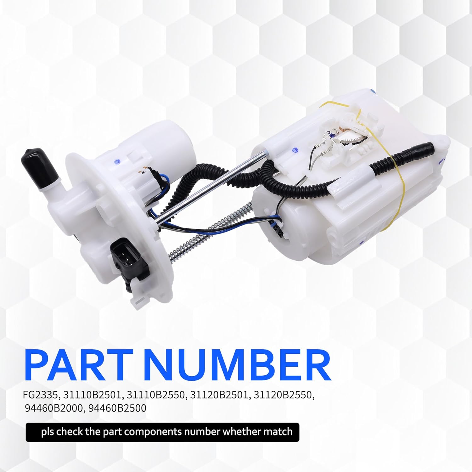 FG2335 Electric Fuel Pump Module Assembly with Sending Unit Compatible with Kia Soul 2016 2017 2018 2019 L4 1.6L/L4 2.0L Replacement for 31110B2501