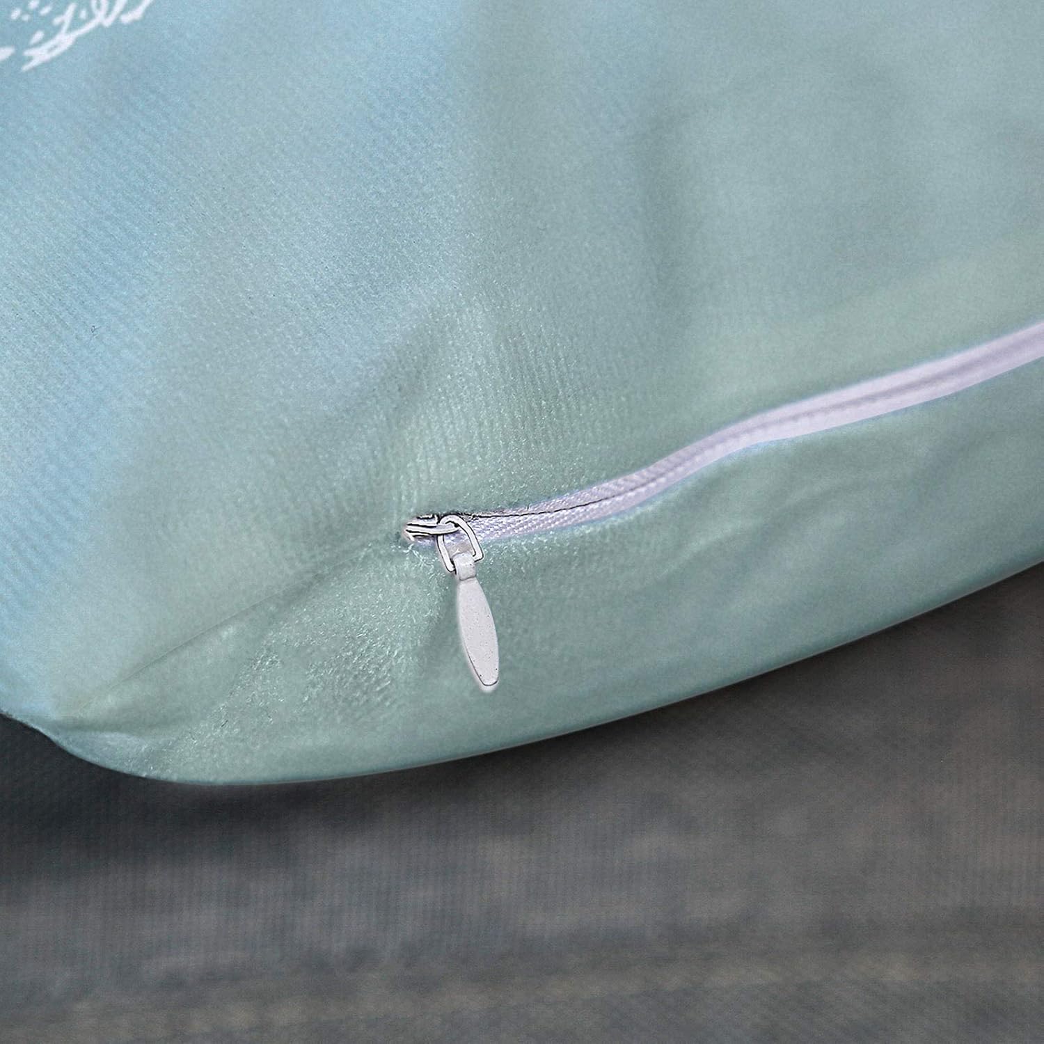 Emvency Throw Pillow Cover Green Star Vintage Starfish Pastel Seafoam Blue Fish Decorative Pillow Case Home Decor Square 16 x 16 Inch Pillowcase - Image 3