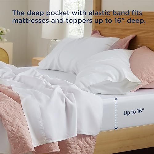 Miniatura 5 de Bedsure Sábanas refrescantes California King, sábanas refrescantes para durmientes acalorados, suaves y sedosas, sábanas de Tencel transpirables,