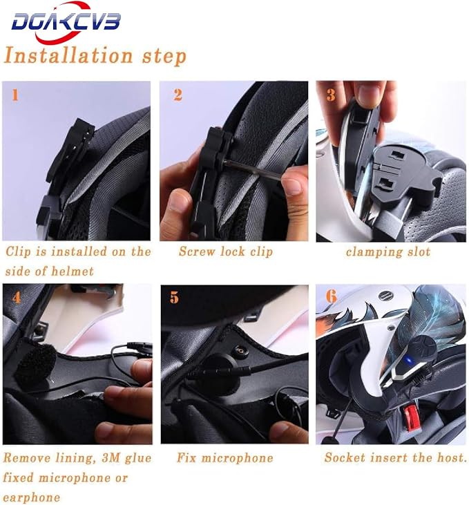Auricular Bluetooth para casco de moto BT-S3 con intercom 1000m miniatura 7