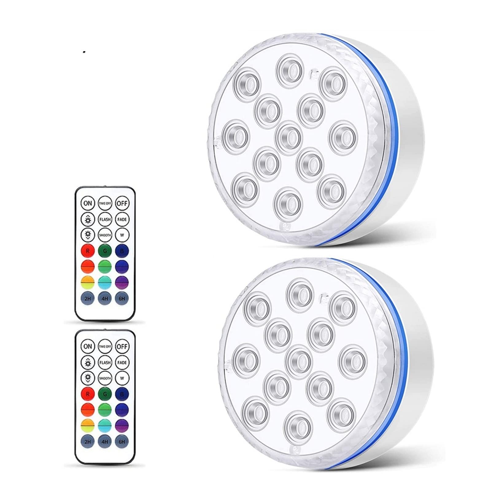 Submersible LED Lights with Remote Underwater Pool Light IP68 Magnet 13 Bright Lamp RGB for Pond/Pool/Aquarium Low Energy Consumption