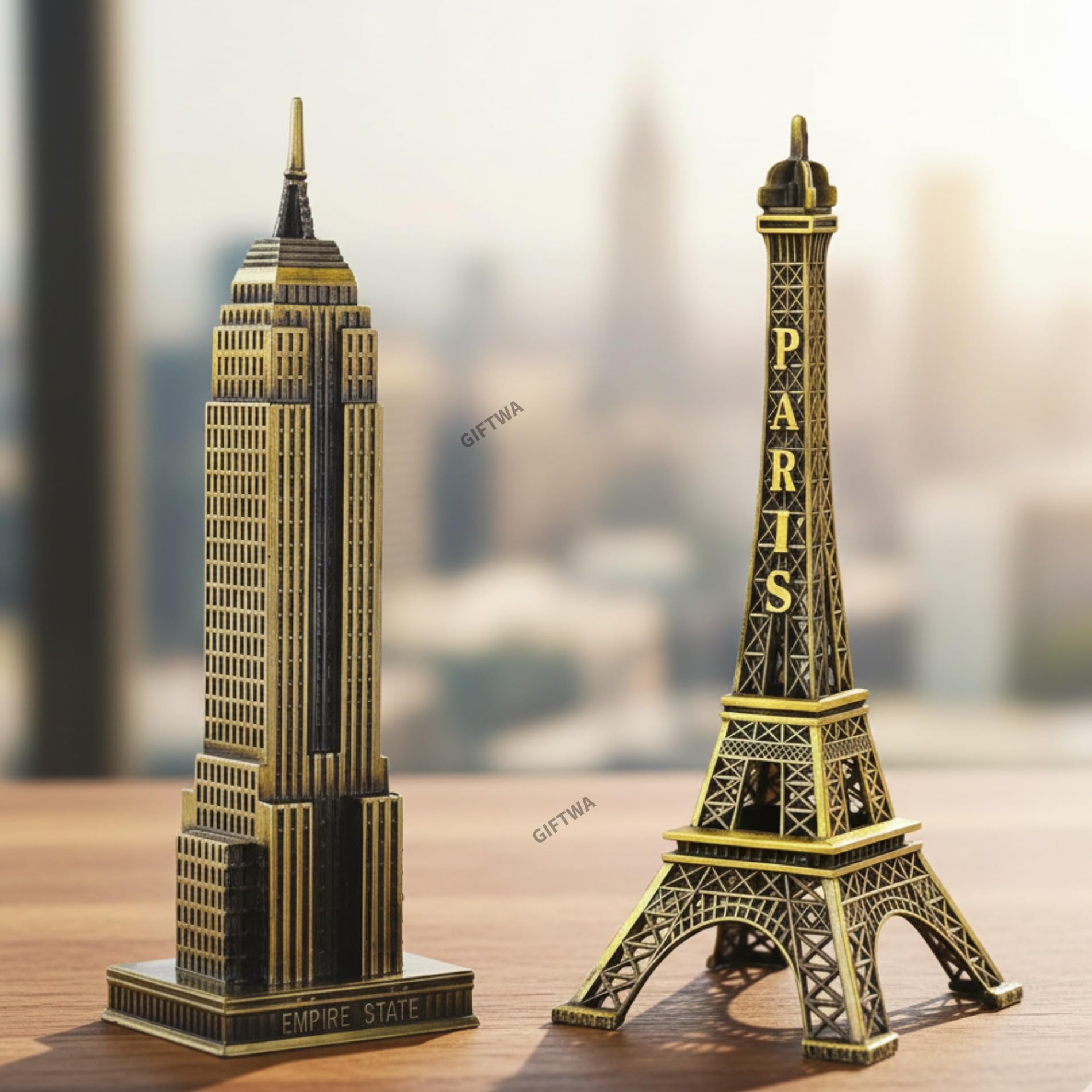 Buy Empire State Building & Eiffel Tower Miniature Combo,Souvenir