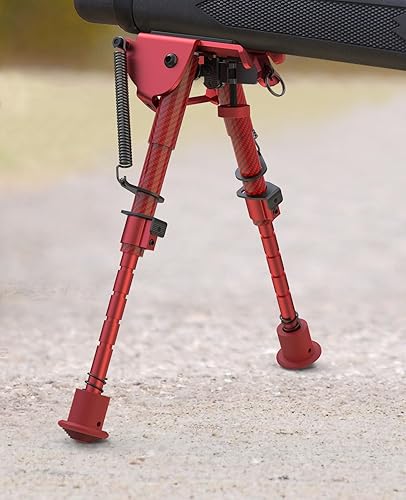 Miniatura 8 de EZshoot Carbon Fiber Rifle Bipod, 6-9 Inches, Picatinny Rail Adapter