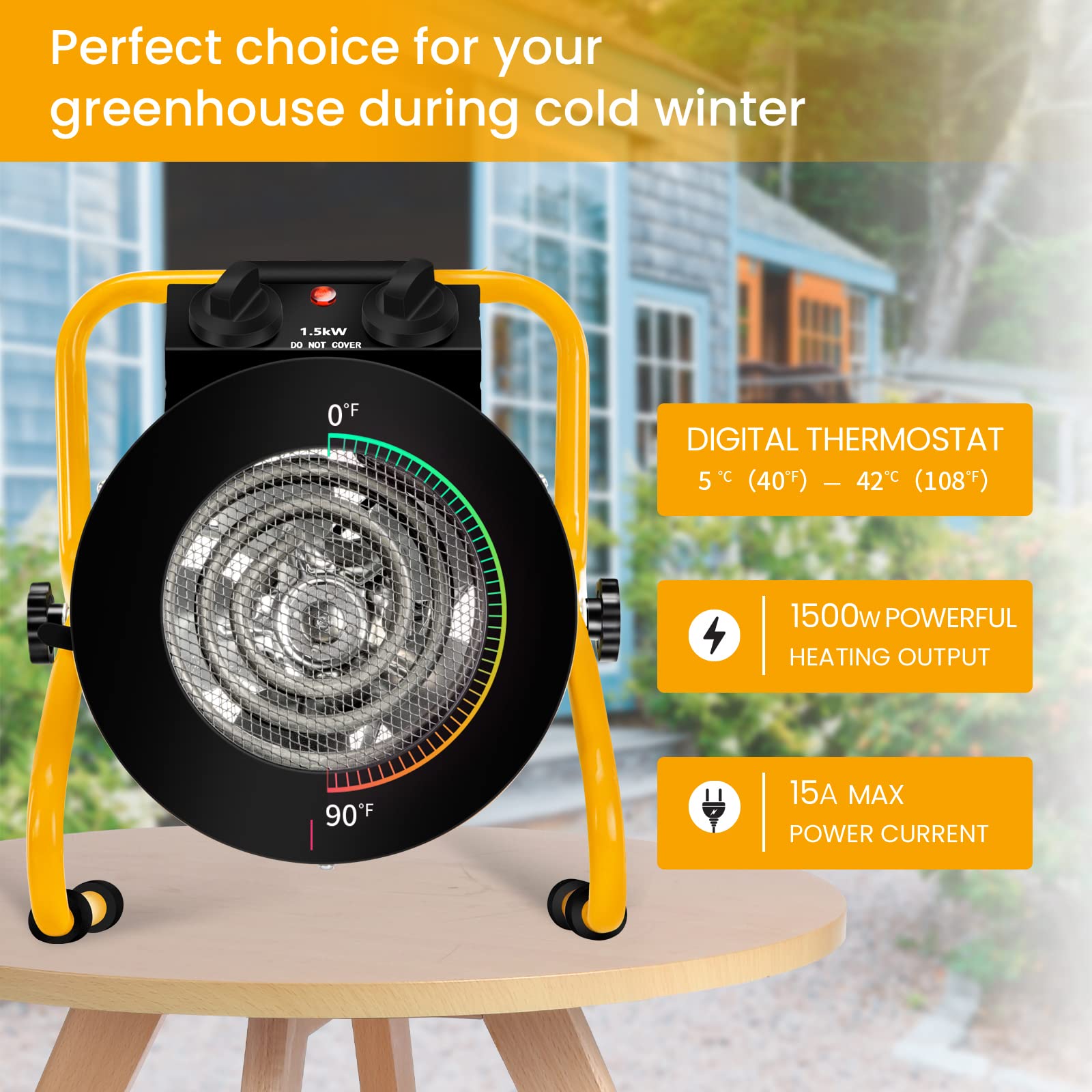 Amazon.com: LHUKSGF Greenhouse Heater with Digtal Thermostat, Grow