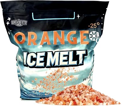 Ice and Snow Melt 8 lb Bag CMA Blended Magnesium Chloride Ice Melter Effective Snow and Ice Removal Effective Below Zero Degrees Orange