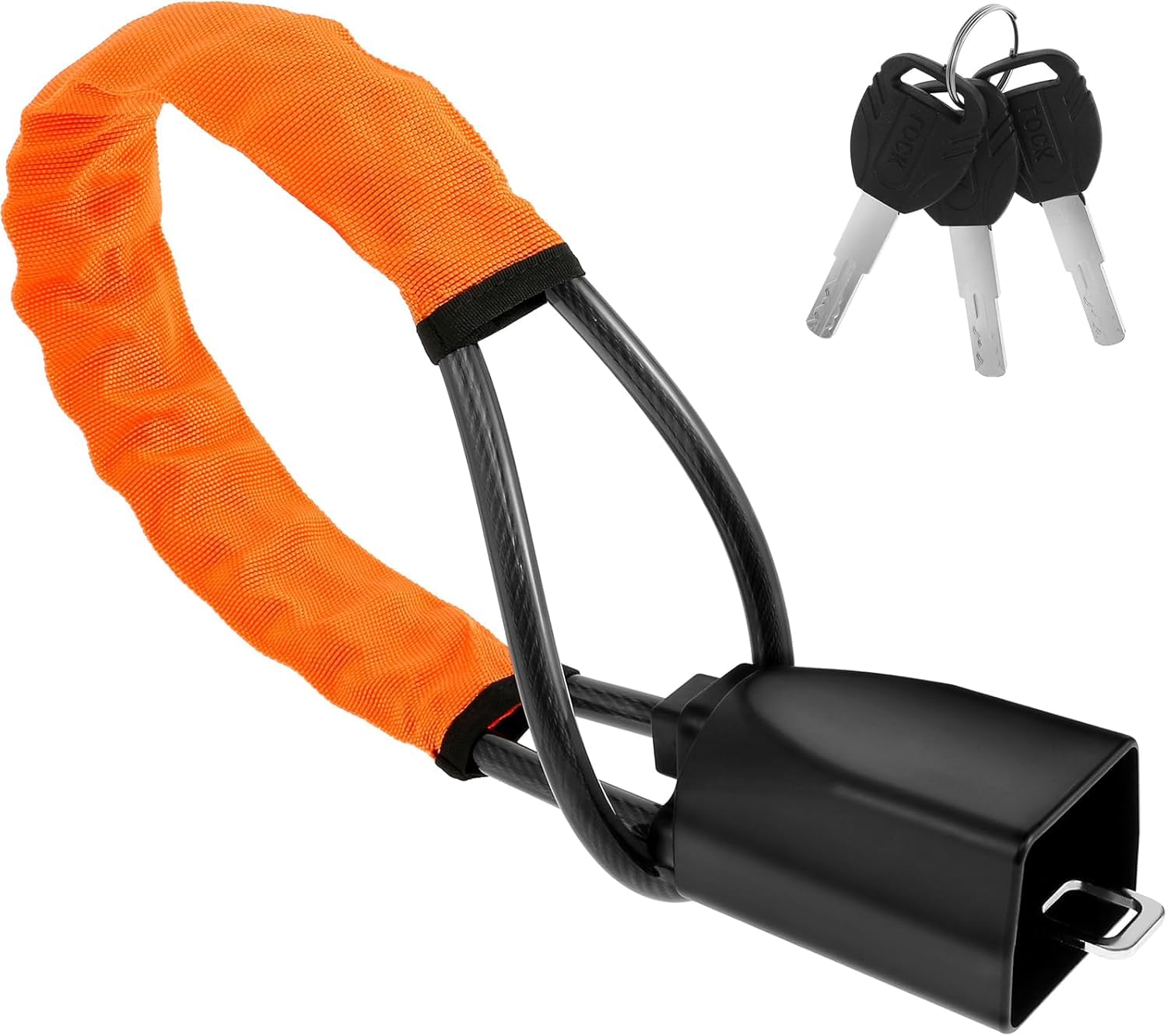 Verrou antivol universel pour volant de voiture avec 3 clés - Compatible avec la plupart des voitures, camions, SUV, camionnettes