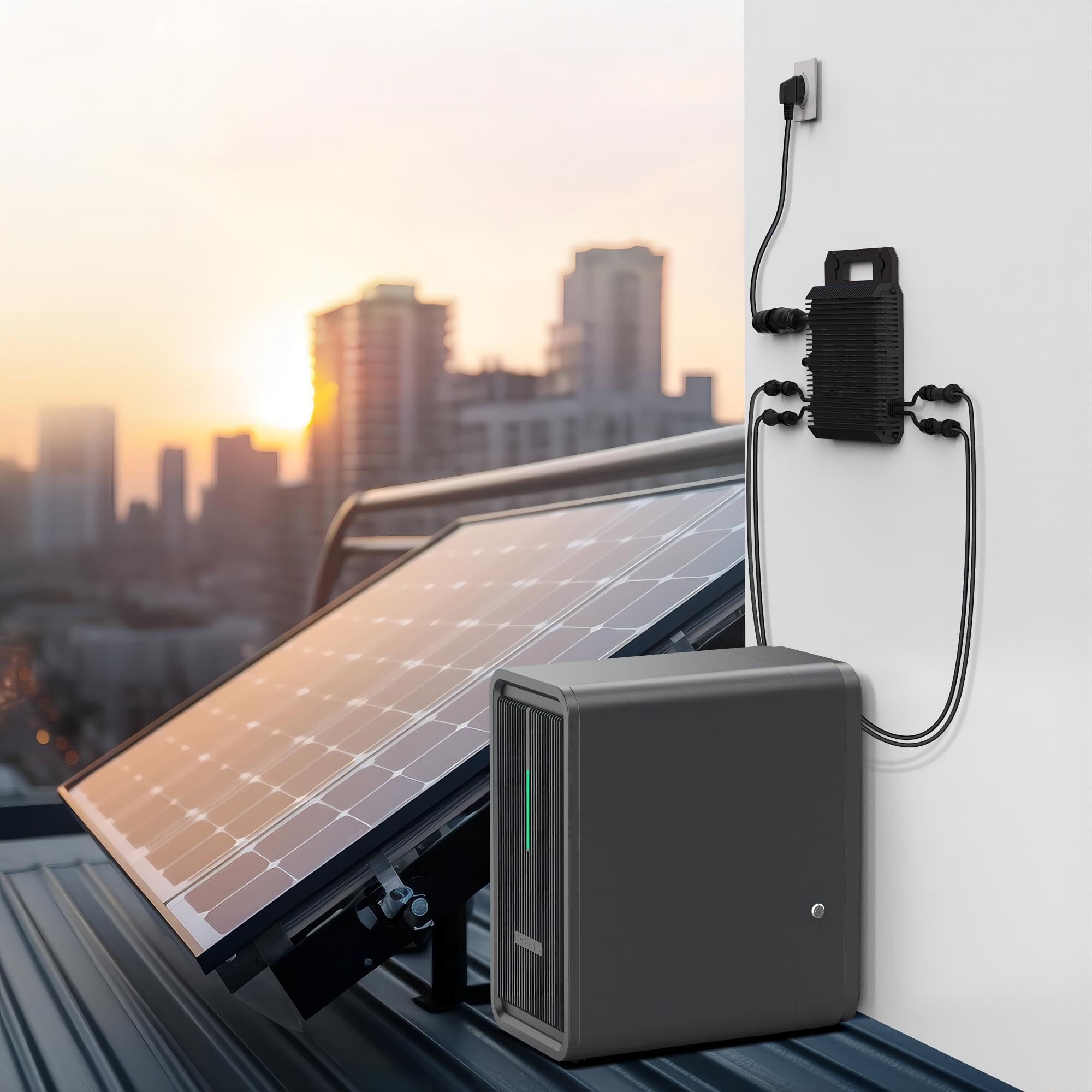 2*B2500 Marstek Balkonkraftwerk mit Speicher, 2025 Updated Marstek 2240Wh LiFePO4 Akku 6000 Ladezyklen, Erweiterbar auf 8960Wh, Einfache Installation, IP65,0% MwSt - Nur für Privatpersonen