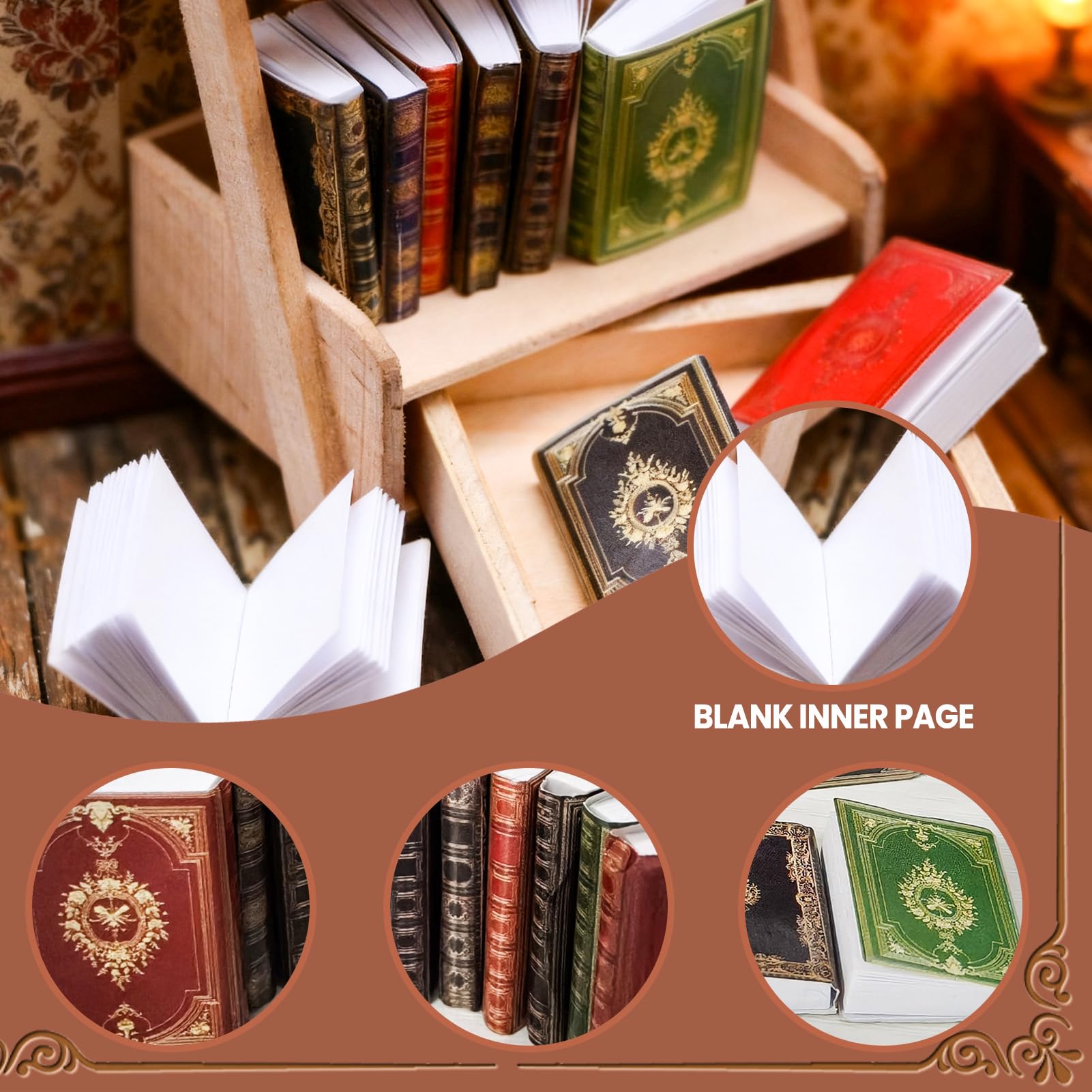 18PCS Book Miniatures Figure Set, Mini Book Figurine for Anxiety Bookshelf, Home Decor, DIY Crafting, Accessories — view 5